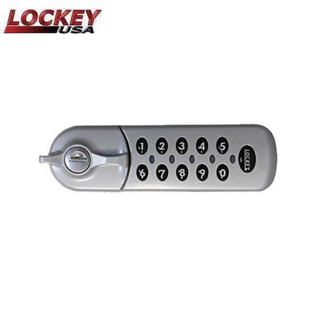 LOCKEY Lockey: Flush Fit Electronic Cabinet Lock - Satin Nickel - Left Handed LK-EC784-SN-LEFT